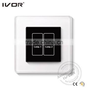 2 gang 1 way power electric wall switch furniture light touch sensor switch 2 gang touch switch glass touch switch