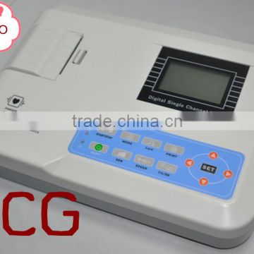 CE ISO approved Digital one channel Electrocardiograph Portable ECG Machine