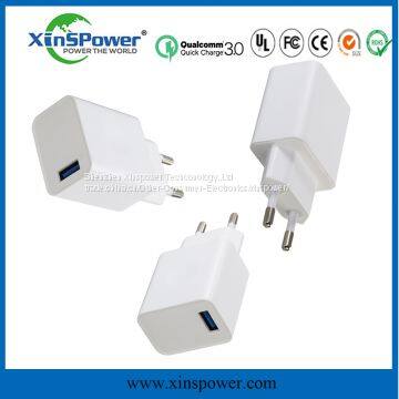 Good Quality White/black QC3.0 Wall USB Charger for Mobile Phone photo-5