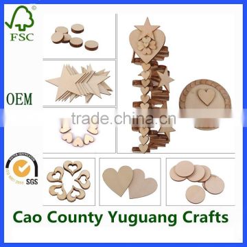 star shape wooden embellishments for crafts