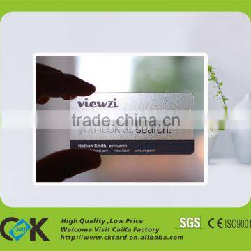 Custom-made plastic transparent card from Chinese suppliers