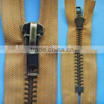 Jeans zippers metal zipper wholesale A/L O/E NO.5 BRASS ZIPPER