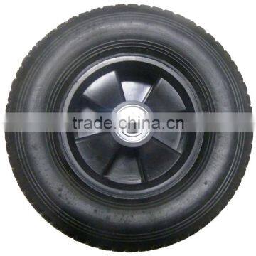 10 Inch 10x3.5 Plastic Rim Ball Bearing Semi-pneumatic Solid Rubber Wheel for Toys, Hand Trucks, Tool Carts photo-2