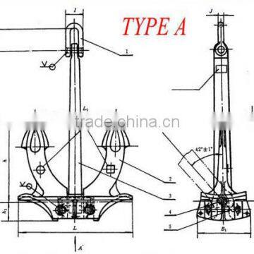 Hall Anchor Steel Casting Anchor A Type Hall Anchor