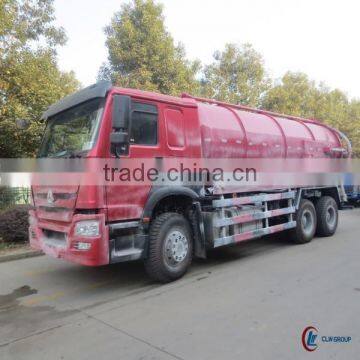 336hp 6*4 18m3 SINOTRUK HOWO Vacuum Sewage Tanker