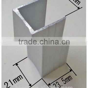 high quality u channel aluminum profile 6063 for toilet partition