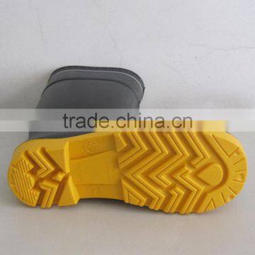 Steel Toe and Steel Plate Protetive Construction Rain Boots With Reflective Strip photo-6