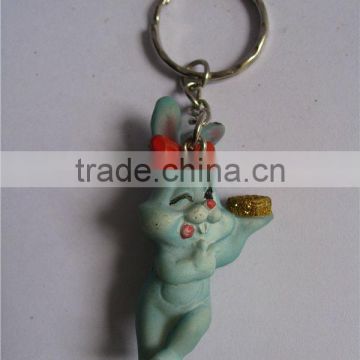 Lovely 3D mini rabbit key chain