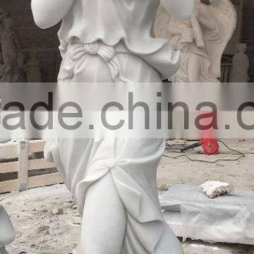 High Quality White Marble Female Garden Statue photo-3