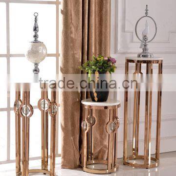 Y13 Stainless Steel Rose Gold Wall Flower Stand