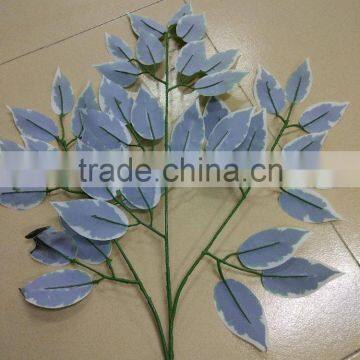 SJ7001008 Artificial Plastic Ficus Leaves/Chinese Silk Banyan Tree Leaf photo-5