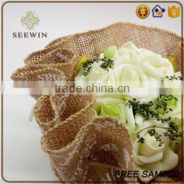 Burlap Jute Material Modern Flower Stand for Flower Decoration photo-3