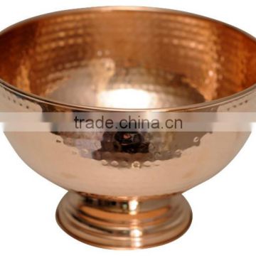 Hammered Copper Punch Bowl