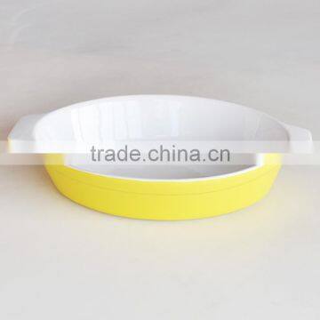 Hear-shape Ceramic Baking Dish Tray,Ceramic Baking Pan With Solid Color,Ceramic Bakeware Casserole photo-2