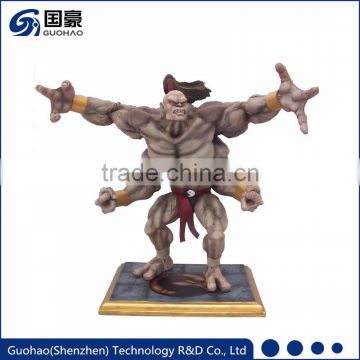 Customized fighting game player Mortal Kombat Goro statue