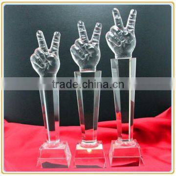 Custom crystal victory trophy awards china manufacturer