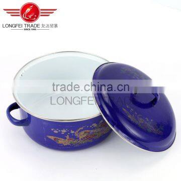 Bule Enamel Cookware/enamel Casserole Sets With Enamel Lid Wholesale photo-4