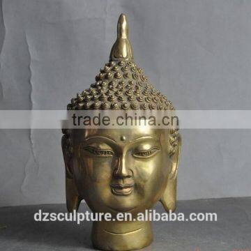 Temple Garden Building Metal Brass Buddha Head Statues photo-2