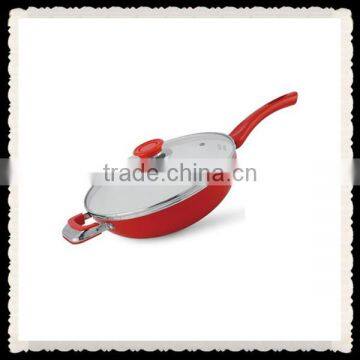 Hot Selling Red Forged Aluminum Fry Pan