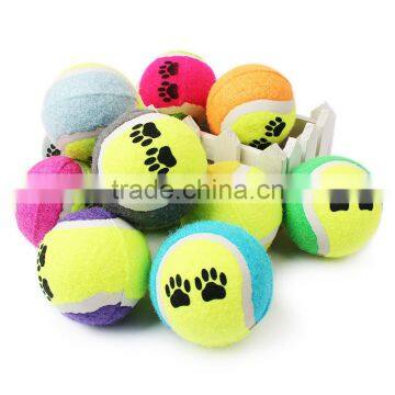 Double Color Rubber Pet Toy Ball no Stretch Footprint Pet Tennis Pet Ball 6CM Dog Toy Tennis photo-2