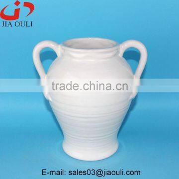 with handle white ceramic large floor planters vase, chinese floor vases