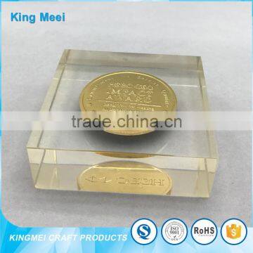 New Fashion Cheap Acrylic Desk Paperweight Acrylic Coin Case photo-4
