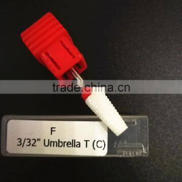 White Ceramic Nail Drill Bits 3/32" Medium for Electric Nail Art Machine photo-2