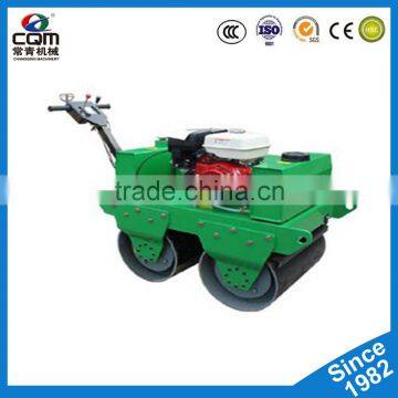 Stable quality electric start walk behind double drum road roller