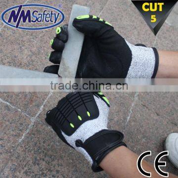 NMSAFETY Industrial safety gloves TPR impact resistant mechanic gloves