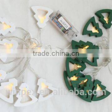 Hot sale factory supply wooden led Christmas string lights ,Christmas decoration light