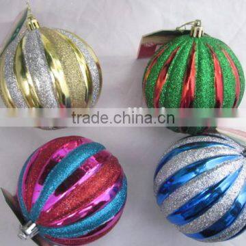 promotional onion glitter Christmas ball , colorized X'mas ornaments