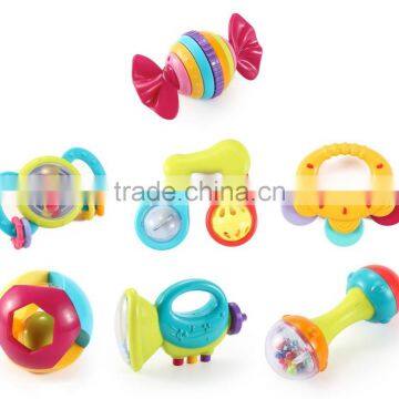 Dongguan Toys Music Party Fun 7 Piece Baby Rattle and Teether Toy Gift Set