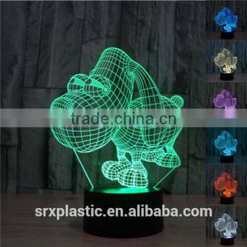 Innovative 3D Led Night doggy shape 3d Light as kids Christmas Gifts made in China