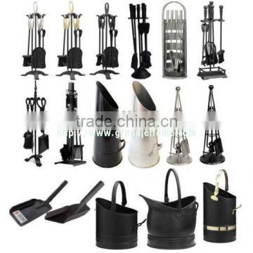 Fireplace Accessory Metal Black Coal Bucket photo-6