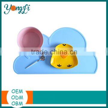 Non - Slip Cute Clouds Shape Baby Non-slip Table Mat Baby Silicone Baby Mat