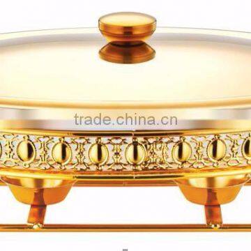 3Liter Small Gold & Silver Chafing Dish Luxury Chafing Dish Oval Chafing Dish photo-6