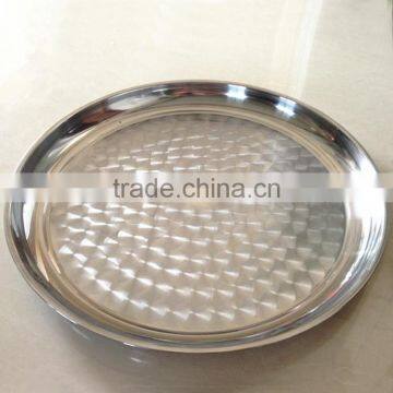 10" Decoration Custom Serving Tray Fashion Stainless Steel Plate Fruit Plate photo-3