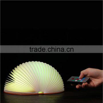 UCHOME Round PU Cover Rechargeable Table Lamp Book-Shaped Folding Bedside Lamp photo-4