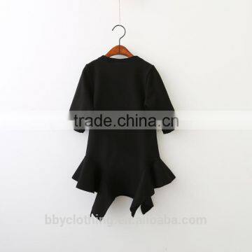 Red Black Girls Dress Autumn Winter Thick Velvet Cotton Children Clothing Long-Sleeved Kids Ruffles Dresses for Girls photo-6