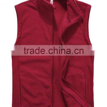 Best Selling Polar Fleece Sleeveless Men's Casual Coat Double Brush,Anti-pilling one side Manufacturer OEM