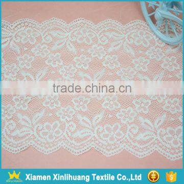New Design Dress Material White Stretch Border Lace Trim for Wholesale photo-3