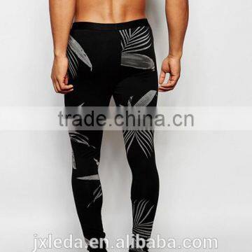 Men Full Floral Pattern Printed Loungewear Leggings Custom photo-2