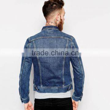 Fashion Popular Denim Men's Jeans Jacket Blue Street Wear photo-2