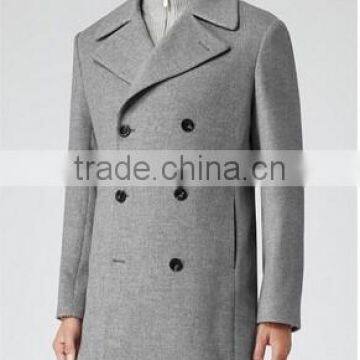 2014 Winter Season Hot Selling Fashion Design Slim Fit Mens Cashmere Men Coat