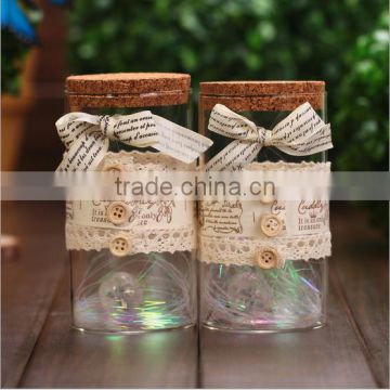 Large Size Heart Shape Wishing Glass Bottle for Decoration With Cork Lucky Glass Wishing Bottle for Love Couples photo-6