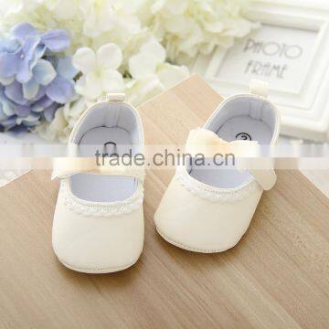 Wholesale Soft Sole Baby Leather Shoes Yellow Lace Bow Kids Shoes Baby photo-3