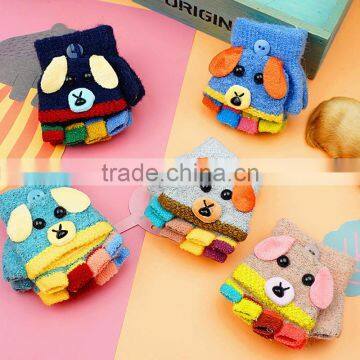 TC13014 Personalized Winter Warm Baby Gloves, Cheap Knitted Animal Pattern Kids Gloves Wholesale photo-6