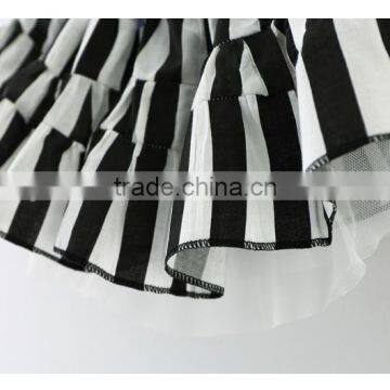 Black And White Stripes New Design Tutu Skirt Double Layers Daily Skirts photo-4