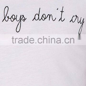China OEM Embroidery Words Custom Mens White t Shirts photo-5
