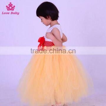 Pure White Tulle Girl Crochet Tutu Dress Beautiful Puffy Baby Dance Dress photo-6